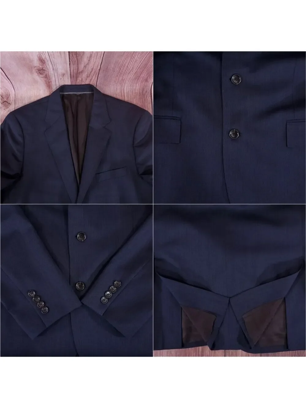 J. Crew Ludlow Slim fit Suit Jacket 42L Tollegno 1900 Italian 3D Wool Navy J3272